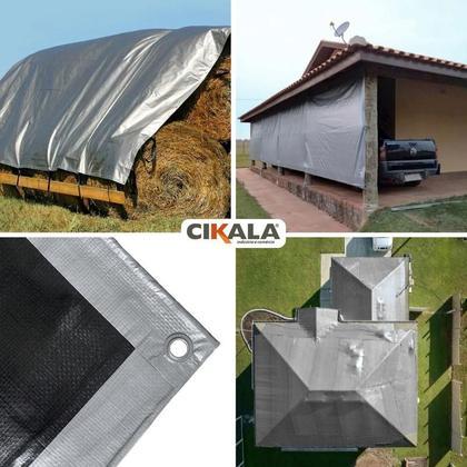 Imagem de Lona Cinza x Preta CK300 Micras 4x3 Metros