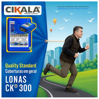 Imagem de Lona CK300 Cobertura 12x6 Metros Azul Impermeável
