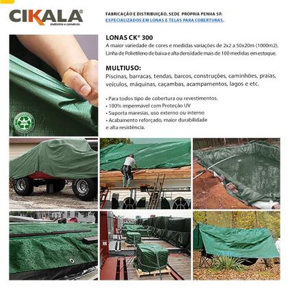Imagem de Lona CK300 Verde 9x8 Metros Polietileno