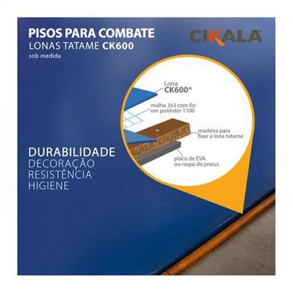 Imagem de Lona Ck600 Azul Escuro 3x3 Metros em Pvc Para Tatames Ou Octógonos