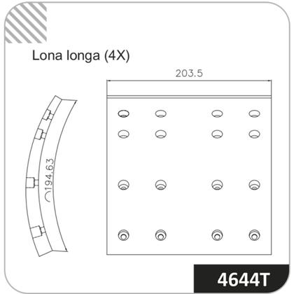 Imagem de Lona de freio Tras / 3 Eixo Stralis 380 2005 a 2012
