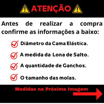 Imagem de Lona de salto Importada 3,05m/3,10m 64 Molas de 14cm
