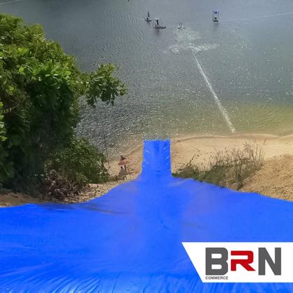 Imagem de Lona Escorregador Sky Bum Lona Azul Para Escorregar 10x2 Metros