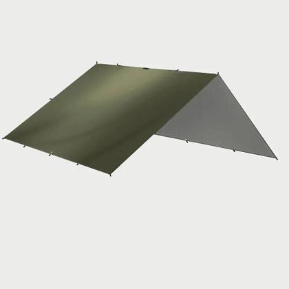 Imagem de Lona Impermeável para Sol e Sombra - 3x3m e 4x4m - Ideal para Camping, Praia e Bushcraft