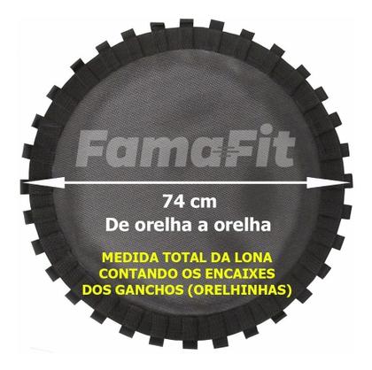 Imagem de Lona Jump 32 Molas Preta + 32 Molas + 16 Ganchos