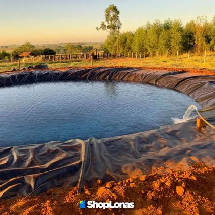 Imagem de Lona Lago Tanque Peixe Manta 500 Micras Reservatório - 3,5x2