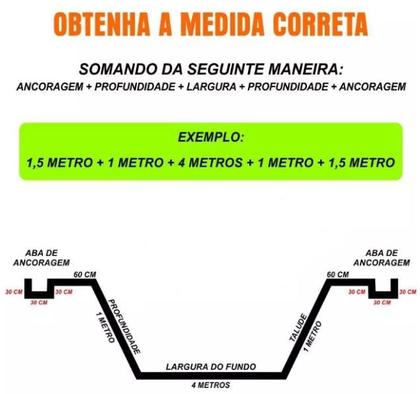 Imagem de Lona Manta P/tanque Geomembrana 0,8mm 11,7 X 16,0 =187,2mt²