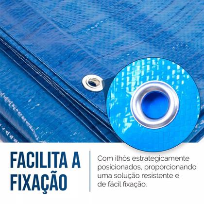 Imagem de Lona Multiuso 4x4 Mt Impermeável Plastica Cobertura Proteção