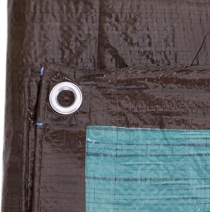 Imagem de Lona Multiuso Polietileno Marrom/Verde ShopLonas210 - 7X5m