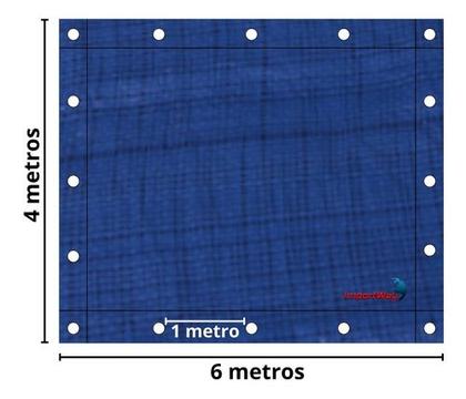 Imagem de Lona Para Cobertura 6x4 Plástica Reforçada Multiuso 70gsm Piscinas Telhados E Camping