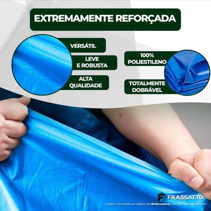 Imagem de Lona Para Garagem Toldo Plástica 4x3 Metros Resistente Piscina Multiuso + 10m Corda