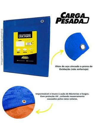 Imagem de Lona Plástica Azul impermeável 300 Micras Multiuso 3x5 / 5x3