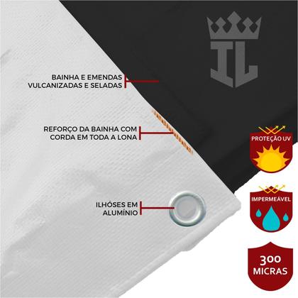 Imagem de Lona Plástica Cobertura 4x15 Impermeável 300 Micras 15x4