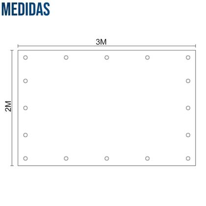 Imagem de Lona Plástica de Proteção Cobertura Impermeável Azul 3x2 mts