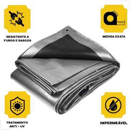 Imagem de Lona Plástica Impermeável 300 Micras 3x5 Várias Cores