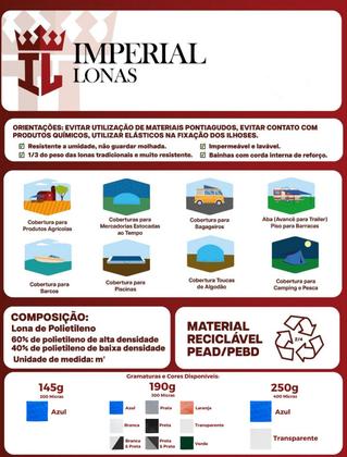 Imagem de Lona Plástica Para Cobertura 5x3,80 Impermeável 330 Micras