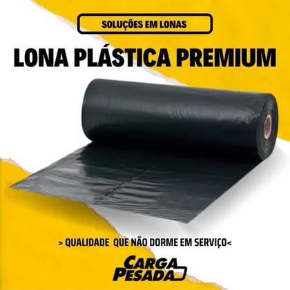 Imagem de Lona Plástica Preta 150 Micras Obras Construção Pintura 2x7 / 7x2