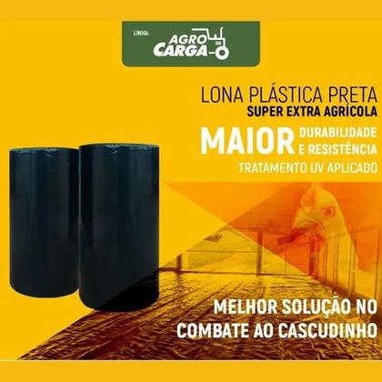 Imagem de Lona Plástica Preta 150 Micras Obras Construção Pintura 6x20 / 20x6