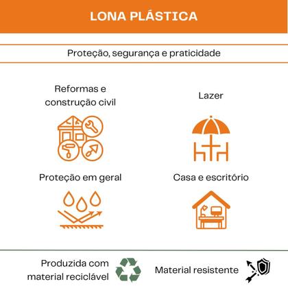 Imagem de Lona Plástica Preta Antirespingo Uso Geral 5MX4M Salvabras