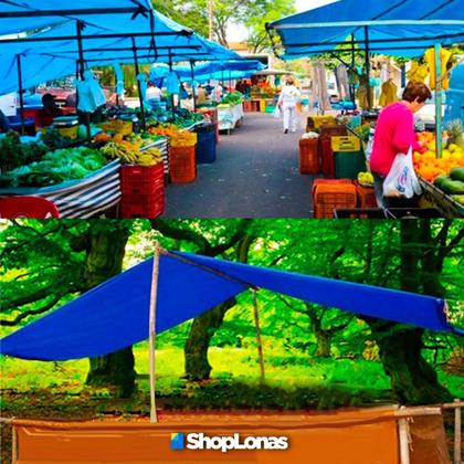 Imagem de Lona Polietileno - 10x3,5 Azul Shoplonas510 Multiuso Impermeável