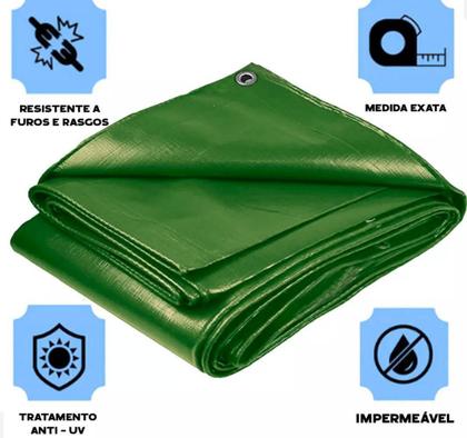 Imagem de Lona Polietileno 10X8 Grossa 300 Micras Multiuso Impermeável