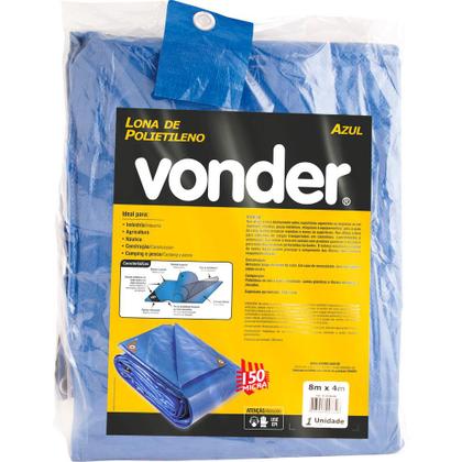 Imagem de Lona polietileno 5x3m azul 150 micras média - Vonder