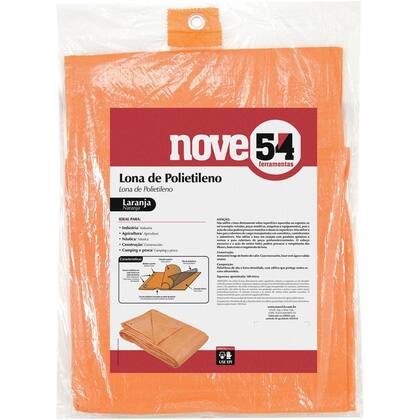 Imagem de Lona polietileno 5x3m laranja 100 micras leve - Nove54
