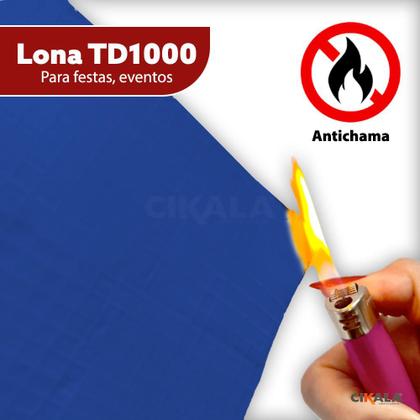 Imagem de Lona Td1000 Azul Larg 1.40x02 Metros Blackout Espessura 500 Micras Vinil Multiuso