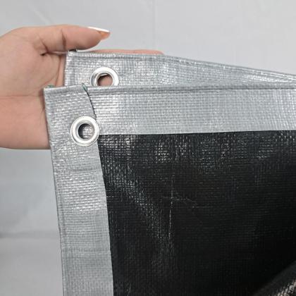 Imagem de Lona Térmica Shoplonas 300 Micras 8x7m Prata/Preto - Para Cobertura de Áreas