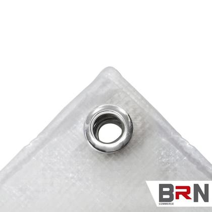 Imagem de Lona Translucida Impermeável Cristal Cobertura Multiuso Com Ilhós 4x2 Metros