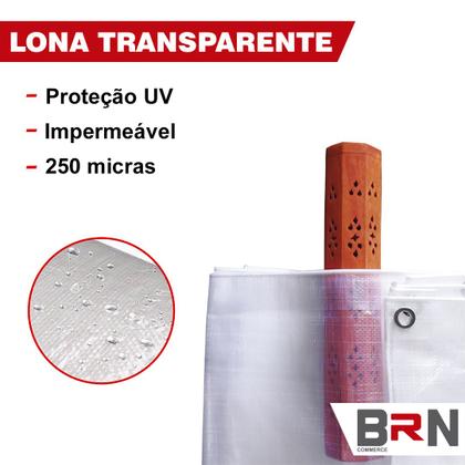 Imagem de Lona Transparente Cobertura Telhado Festa Translúcida 6x3 Metros