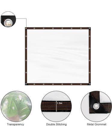 Imagem de Lona transparente YLBFJXK impermeável e resistente para uso externo de 6 x 10 pés