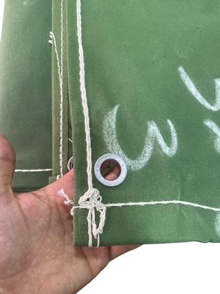 Imagem de Lona Verde Locomotiva Para Caminhões Com Proteção Uv E Com Ilhós - 4x3