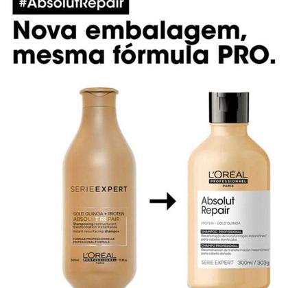 Imagem de LOréal Professionnel Absolut Repair Gold Quinoa Shampoo Reparador 300 ml SERIE EXPERT