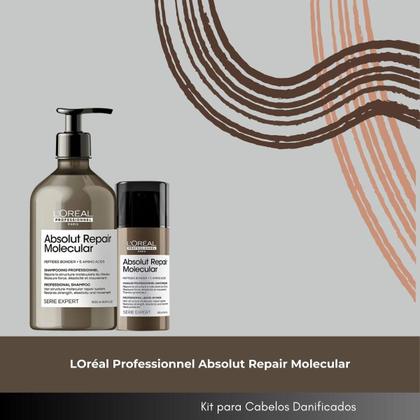 Imagem de LOréal Professionnel Absolut Repair Molecular Shampoo 500ml e Máscara Leave-in 100ml