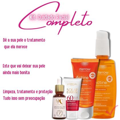 Imagem de Loreal Protetor Solar Facial Kit Actine New Serum Vitamina C