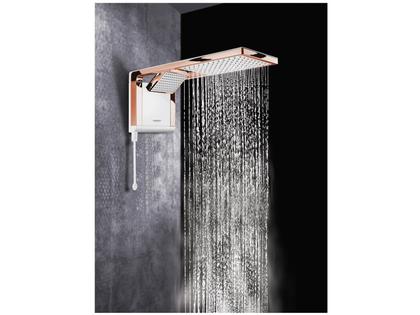 Imagem de Lorenzetti ducha acqua duo ultra branco rose gold 6800w 220v