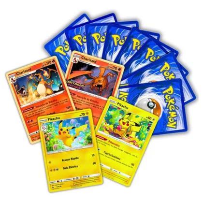 Imagem de Lote 50 Cartas Pokémon Copag Originais c/ 2 Brilhantes