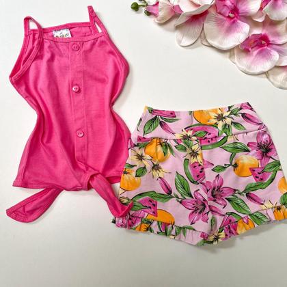 Imagem de Lote Com 3 Conjuntos Infantil Meninas Verão 