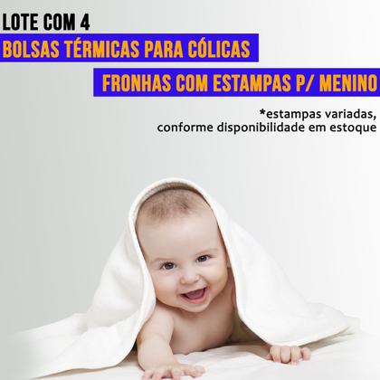 Imagem de Lote com 4 Bolsas Térmicas para Cólica em Bebê - Estampas Masculinas