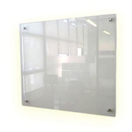Imagem de Lousa 1,00 x 0,80 quadro vidro 6mm escolar escrita escrever branco com suporte canetão apagador 100x80 cm OU 80X100