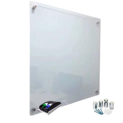 Imagem de Lousa 1,00 x 0,80 quadro vidro 6mm escolar escrita escrever branco com suporte canetão apagador 100x80 cm OU 80X100