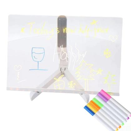 Imagem de Lousa Acrílica Led com Caneta Quadro Mesa Anotações
