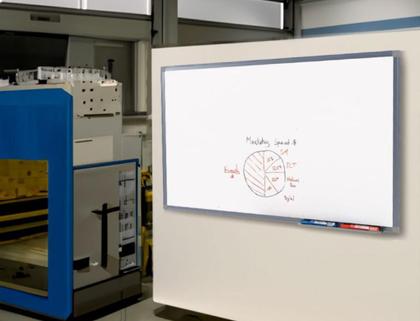 Imagem de Lousa de Fórmica Quadro Branco Luxo 0,90 X 0,60 C/ Manual E Kit