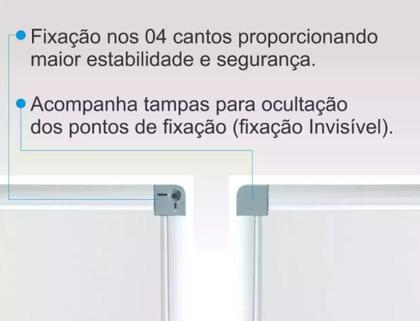 Imagem de Lousa de Fórmica Quadro Branco Luxo 0,90 X 0,60 C/ Manual E Kit