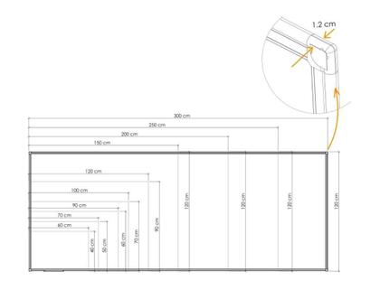 Imagem de Lousa de Fórmica Quadro Branco Luxo 0,90 X 0,60 C/ Manual E Kit