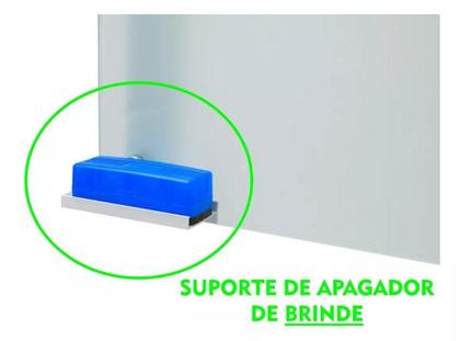 Imagem de Lousa De Vidro Quadro Branco 1,20 X 0,90 C/ Suporte E Kit