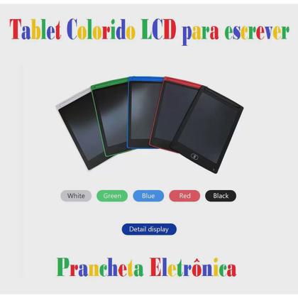 Imagem de Lousa Digital 10 Plg LCD Tablete Infantil Para Escrever  E Desenhar