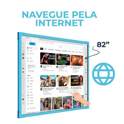 Imagem de Lousa digital unionboard color azul 82 polegadas