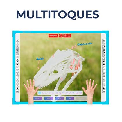 Imagem de Lousa digital unionboard color azul 82 polegadas